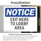 Signmission Exit Sign, Vinyl Decal, 10 in W, 7 in H, Exit Here To Lobby Area OS-2PACK-NS-D-710-L-12218 - alternate 2